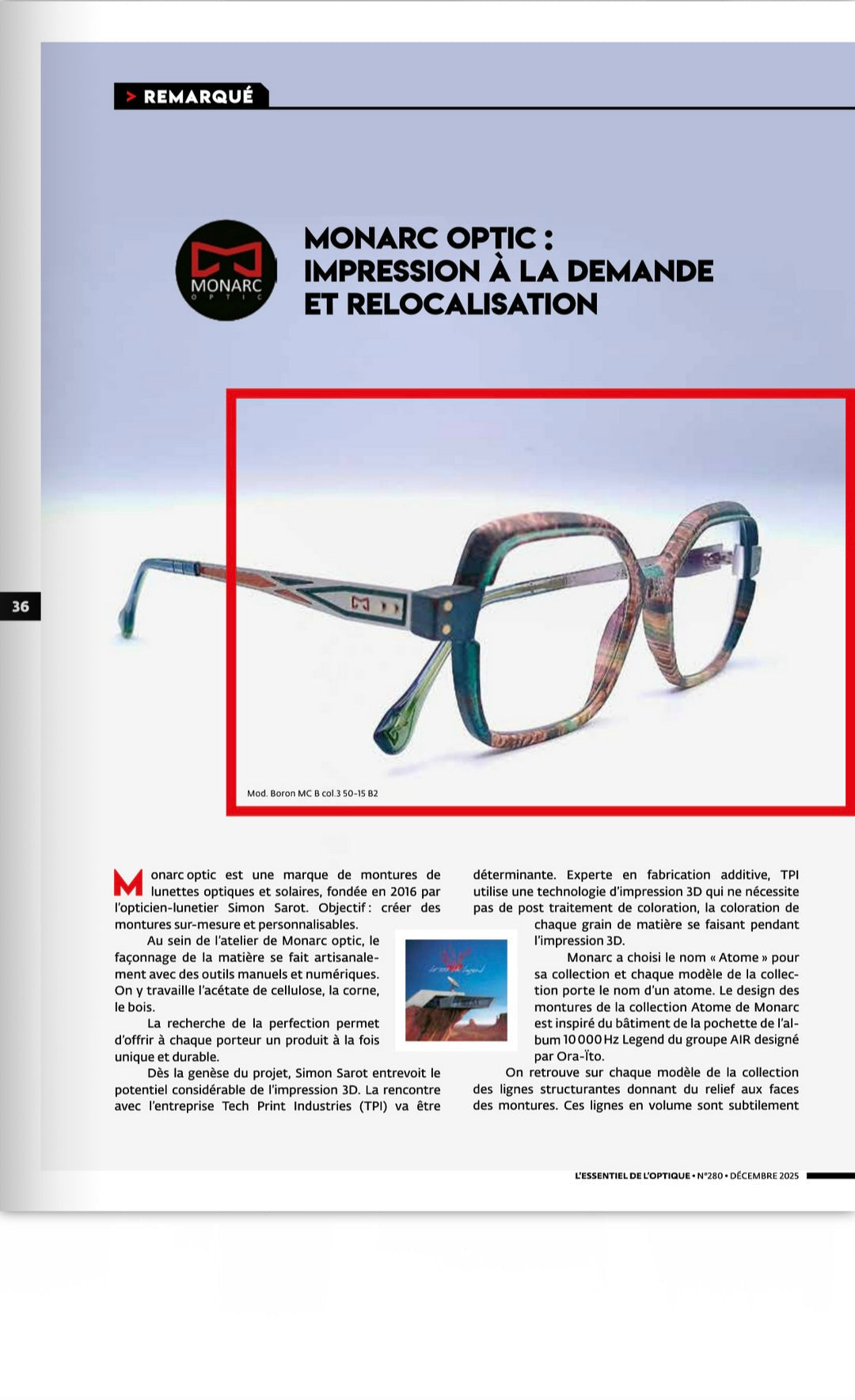 Extrait de l'essentiel de l'optique n°280