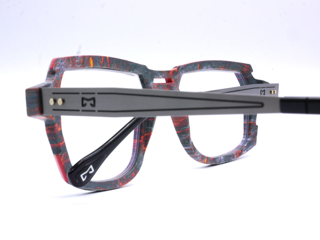 Monture Hélium Magma noir / rouge - Lunettes Impression 3D Couleur 15g