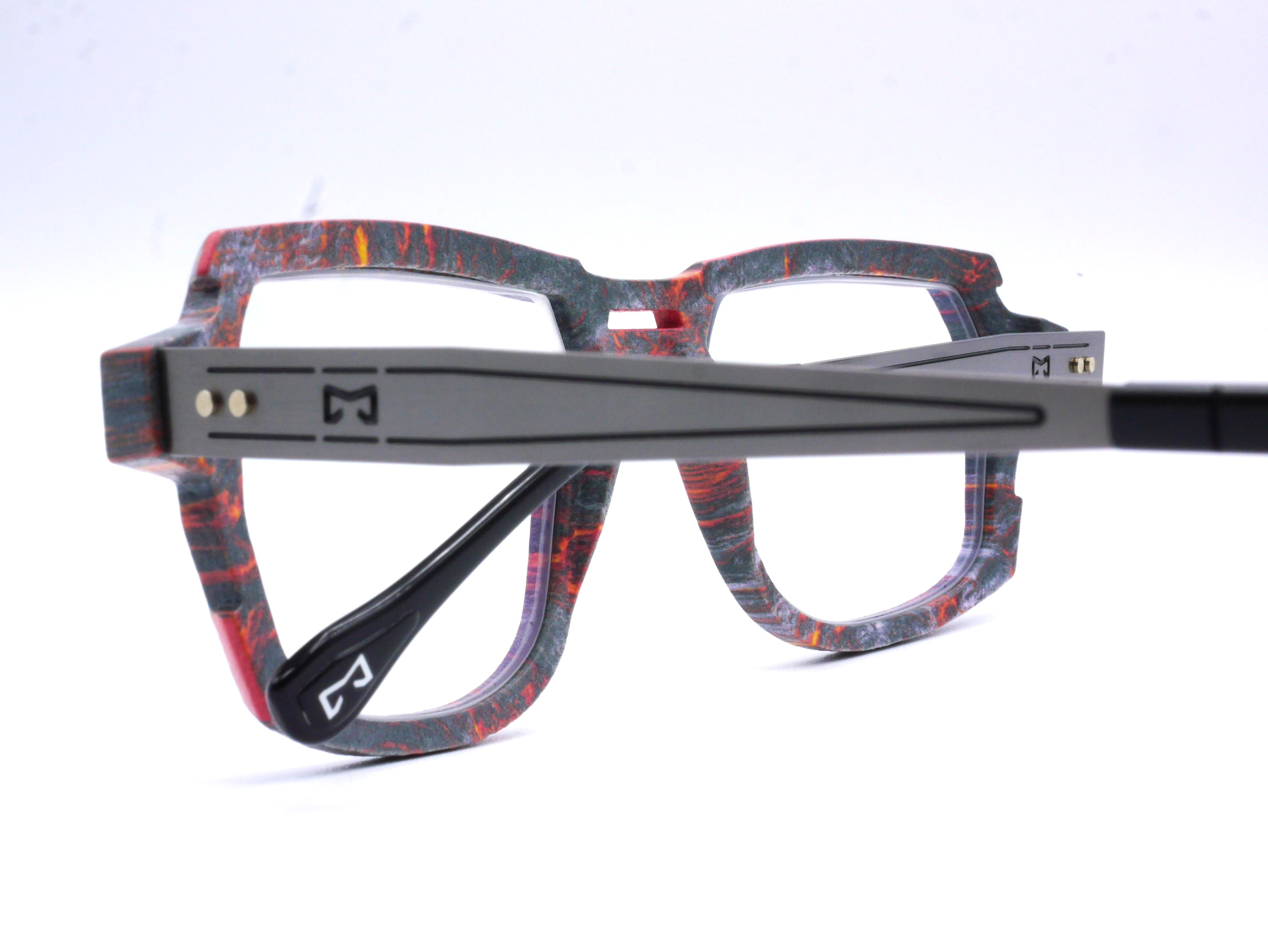 Monture Hélium Magma noir / rouge - Lunettes Impression 3D Couleur 15g