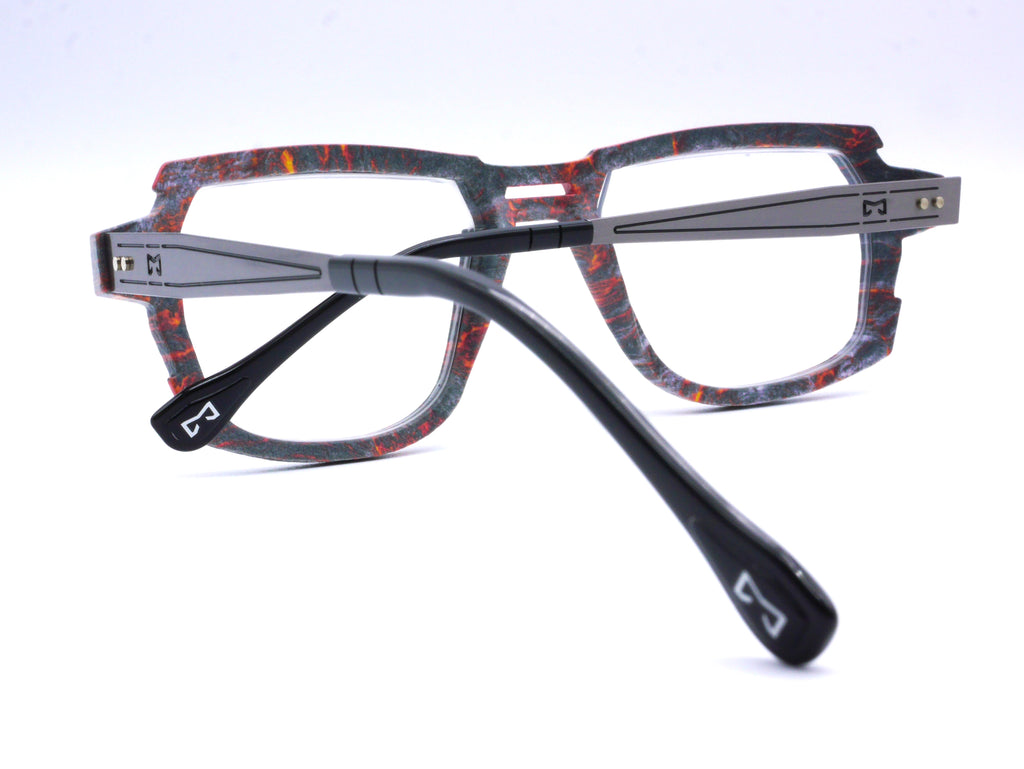 Monture Hélium Magma noir / rouge - Lunettes Impression 3D Couleur 15g
