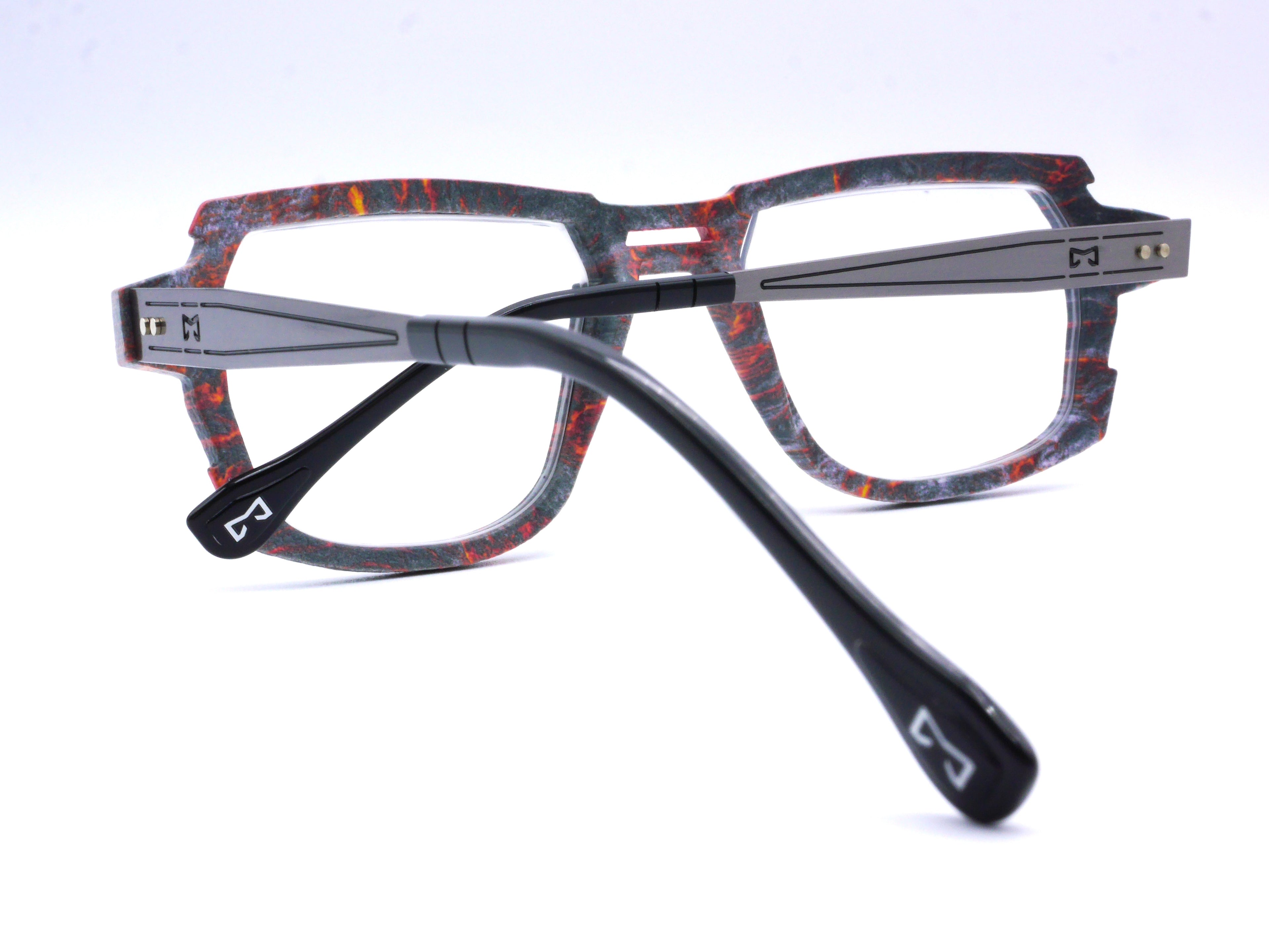 Monture Hélium Magma noir / rouge - Lunettes Impression 3D Couleur 15g