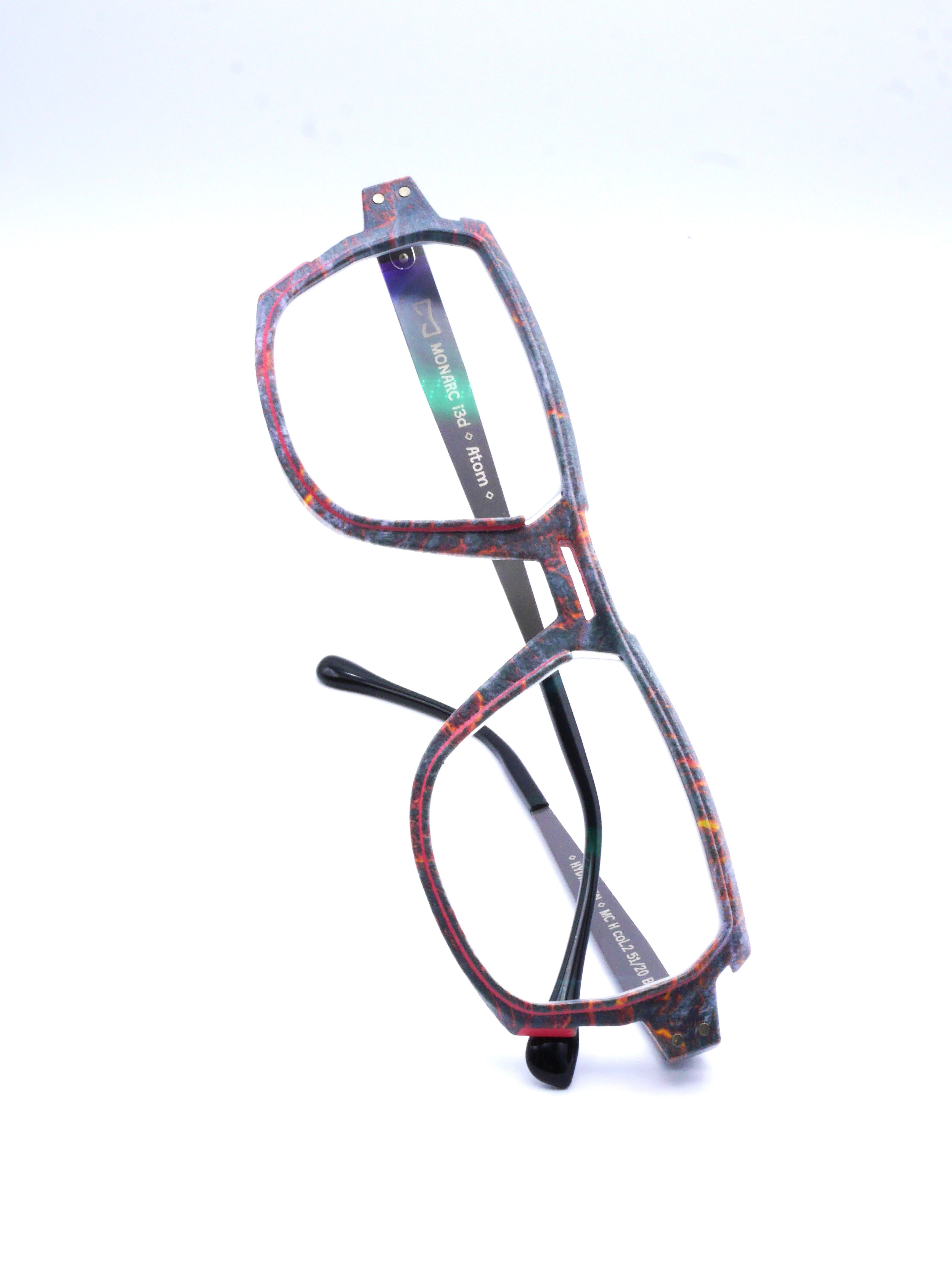Monture Hélium Magma noir / rouge - Lunettes Impression 3D Couleur 15g