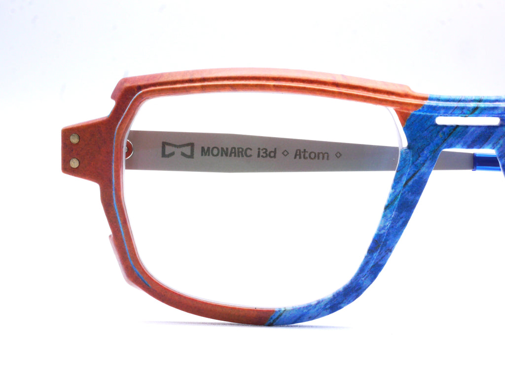 Monture Hélium Wave orange / bleu - Lunettes Impression 3D Couleur 15g