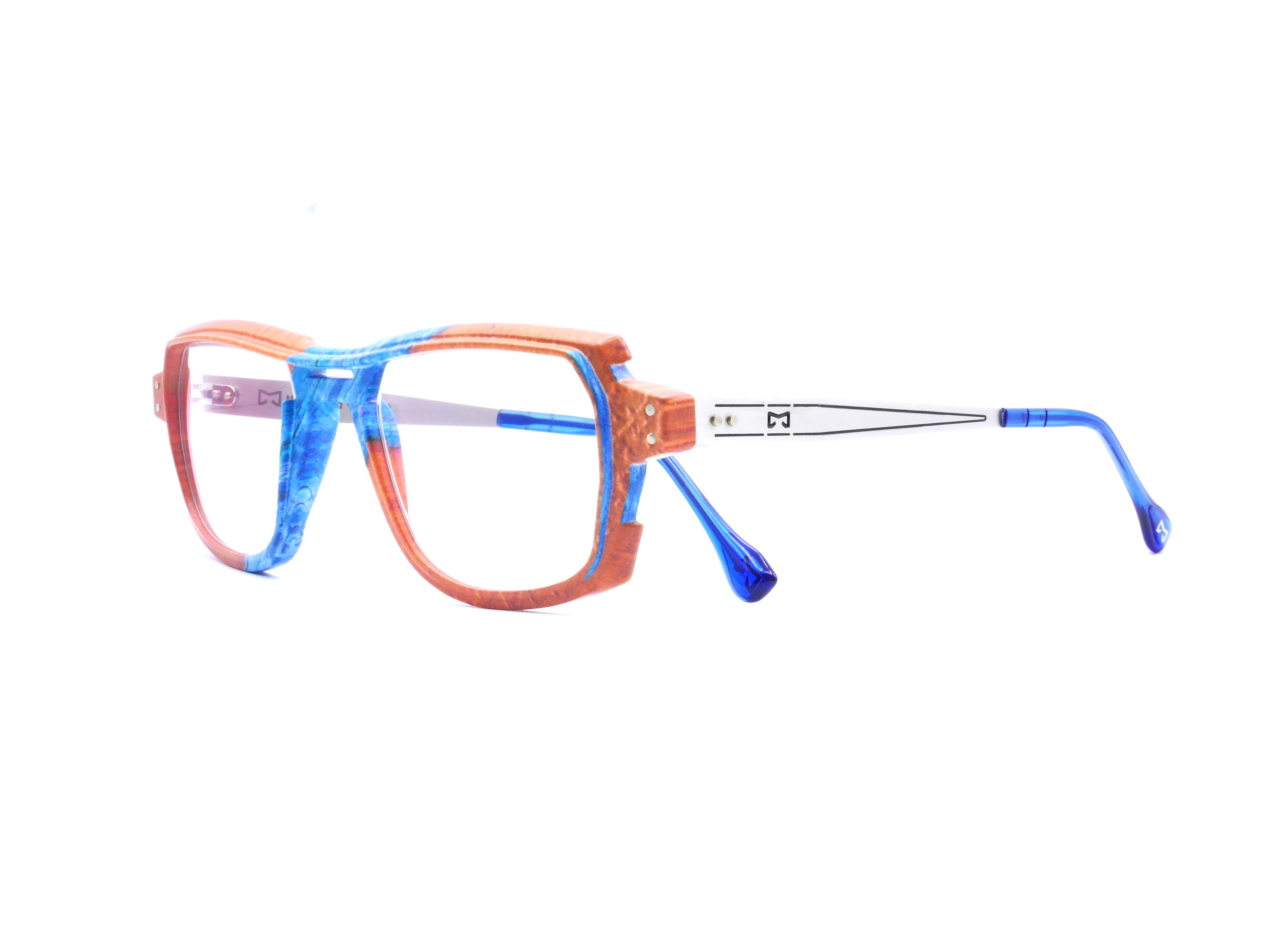 Monture Hélium Wave orange / bleu - Lunettes Impression 3D Couleur 15g