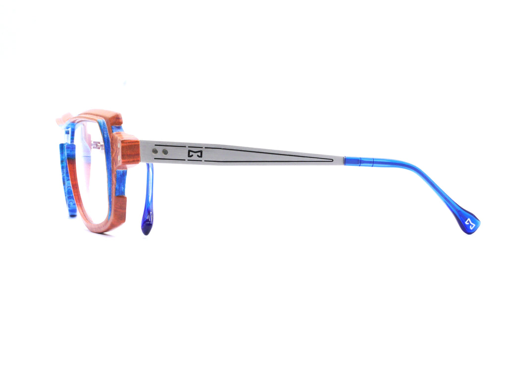 Monture Hélium Wave orange / bleu - Lunettes Impression 3D Couleur 15g