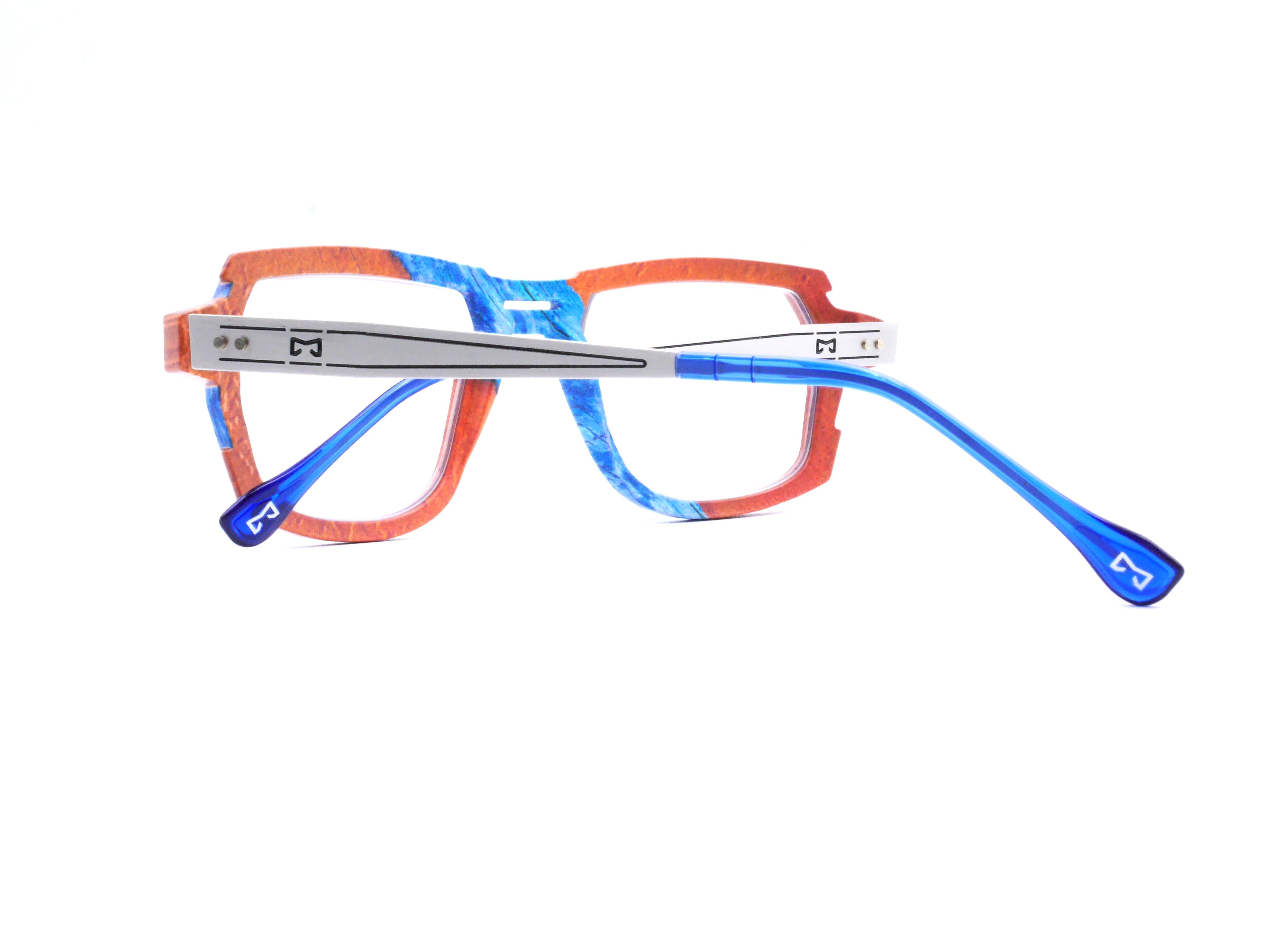 Monture Hélium Wave orange / bleu - Lunettes Impression 3D Couleur 15g