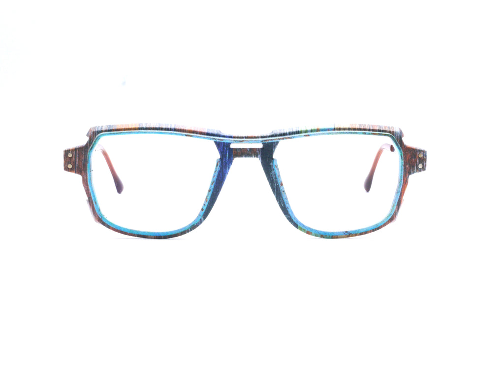 Monture Hélium Cabane marron / bleu - Lunettes Impression 3D Couleur 15g