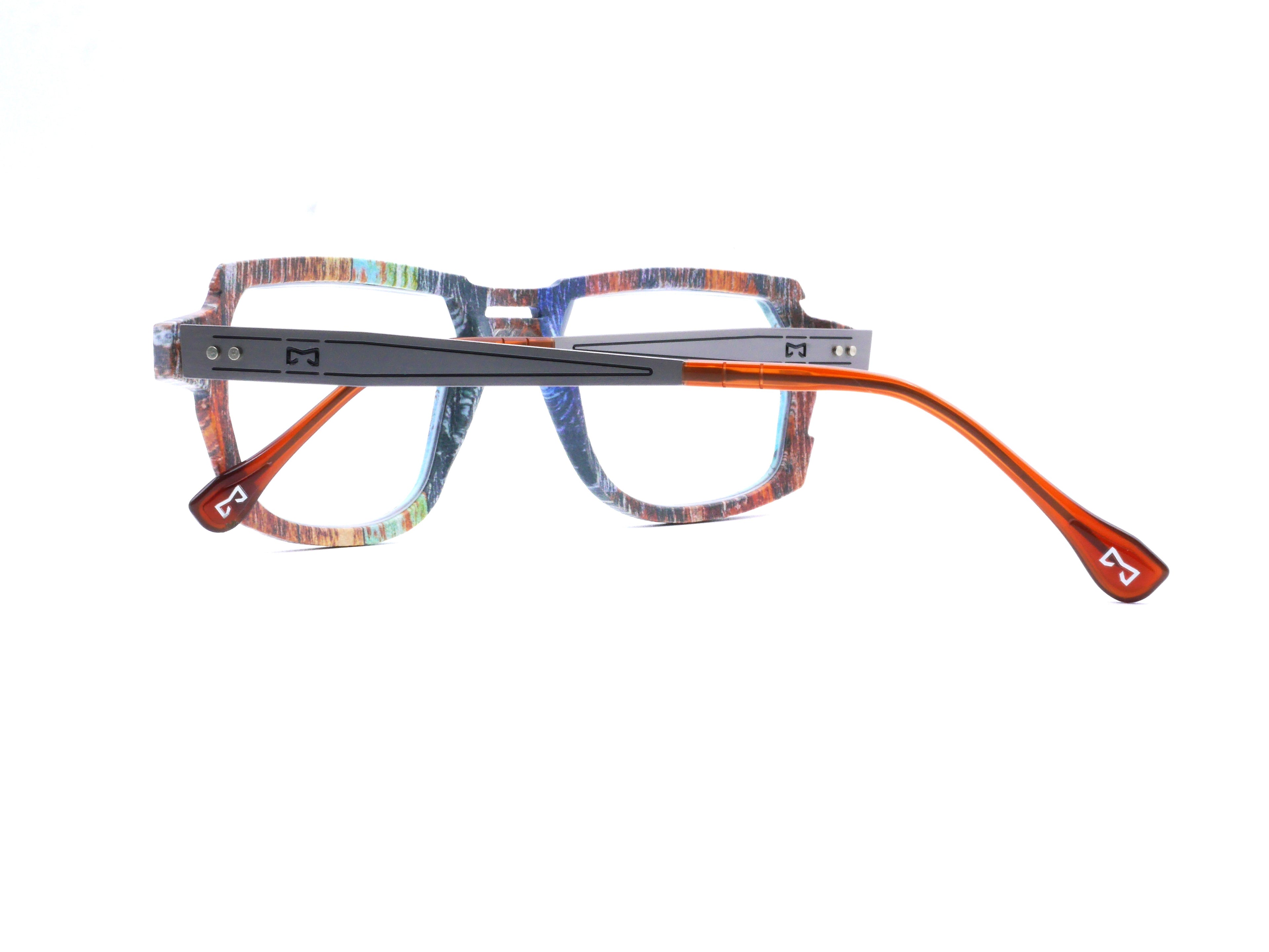 Monture Hélium Cabane marron / bleu - Lunettes Impression 3D Couleur 15g