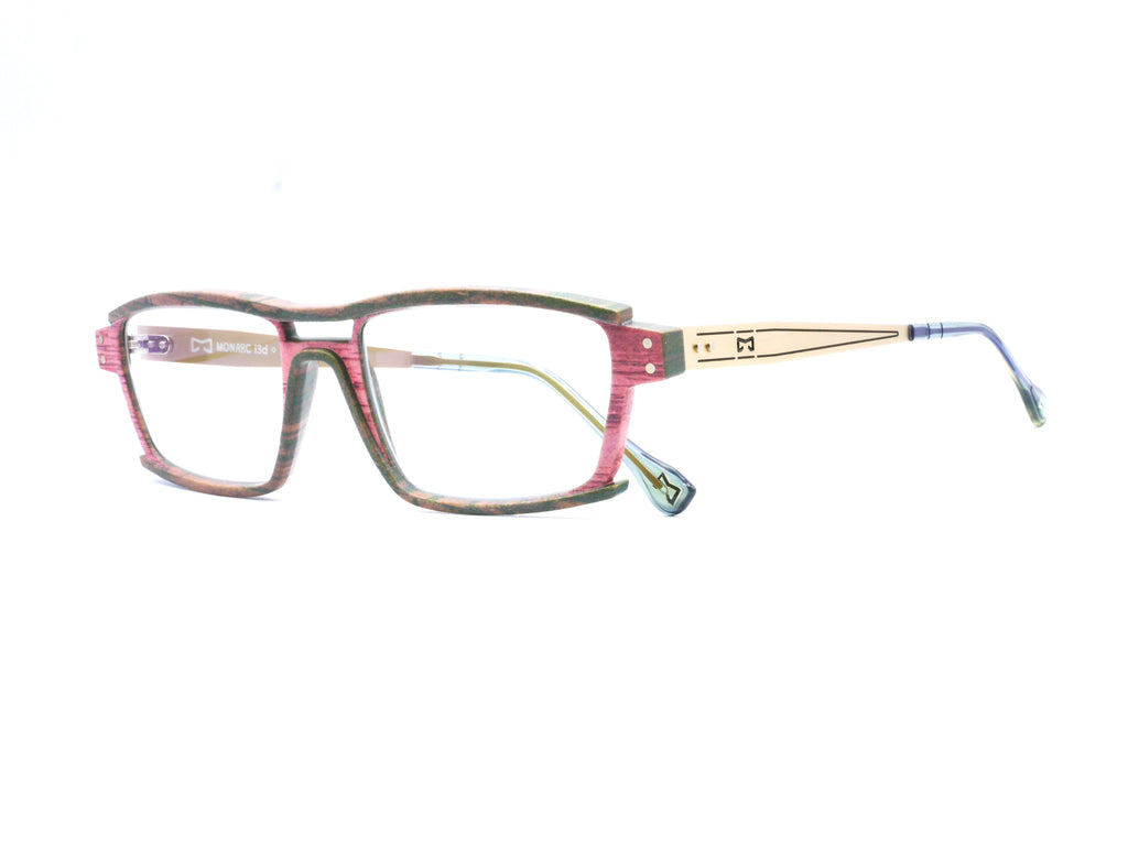 Monture Lithium Bois de Rose vert / marron / rose - Lunettes Impression 3D Couleur 14g