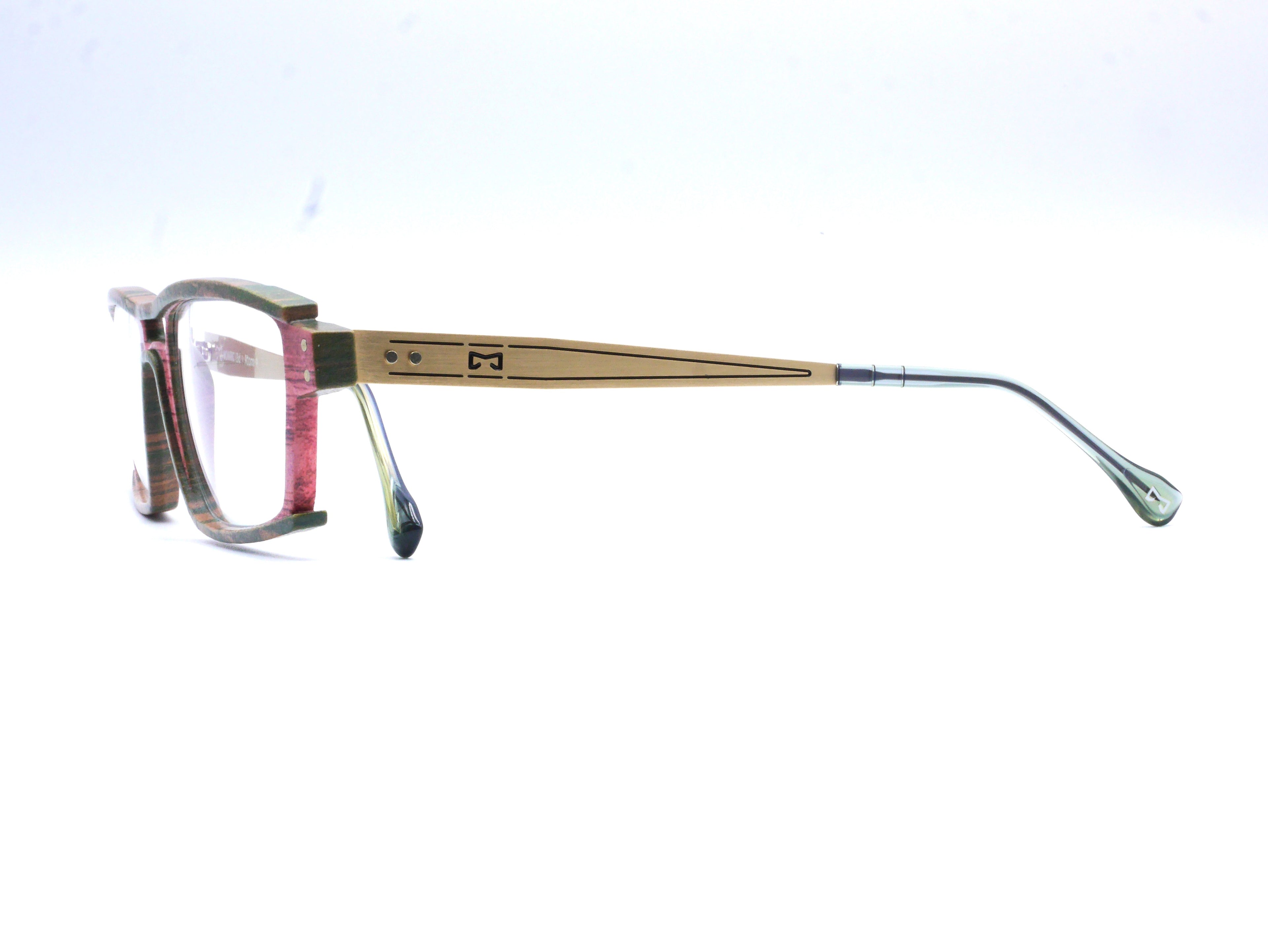 Monture Lithium Bois de Rose vert / marron / rose - Lunettes Impression 3D Couleur 14g