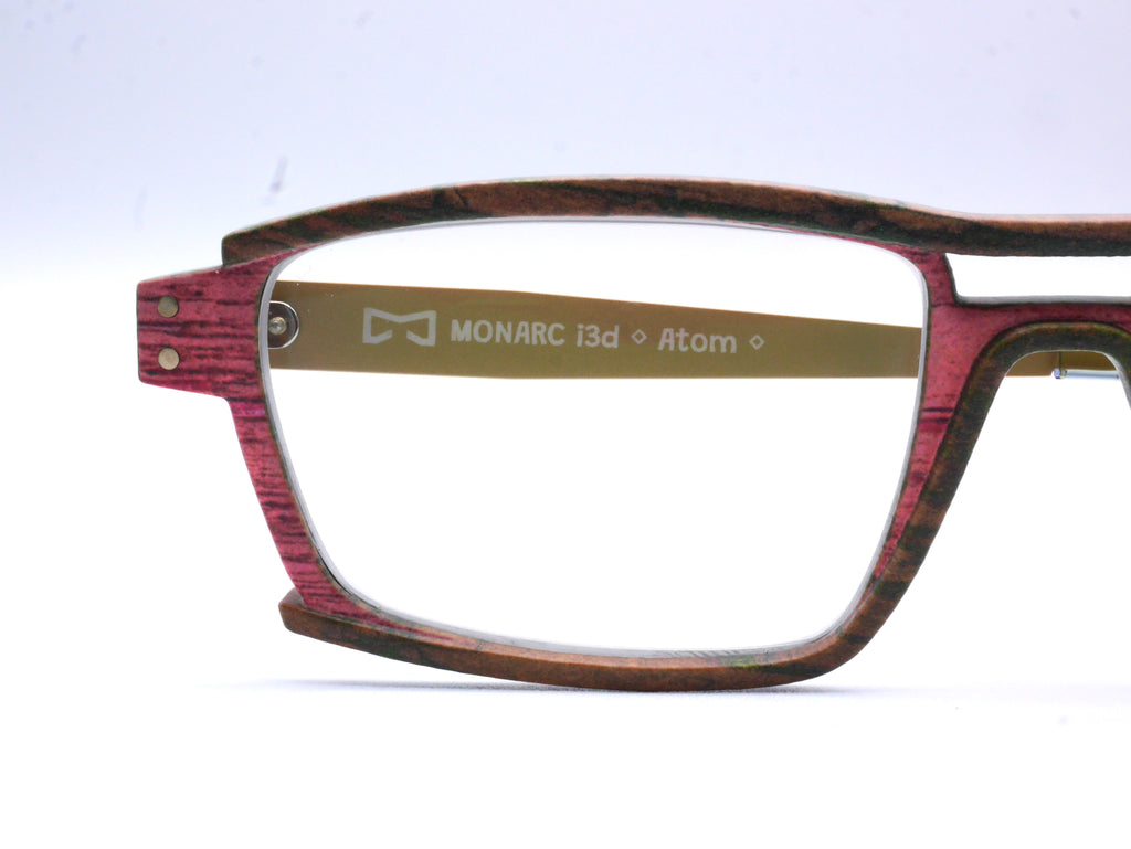 Monture Lithium Bois de Rose vert / marron / rose - Lunettes Impression 3D Couleur 14g
