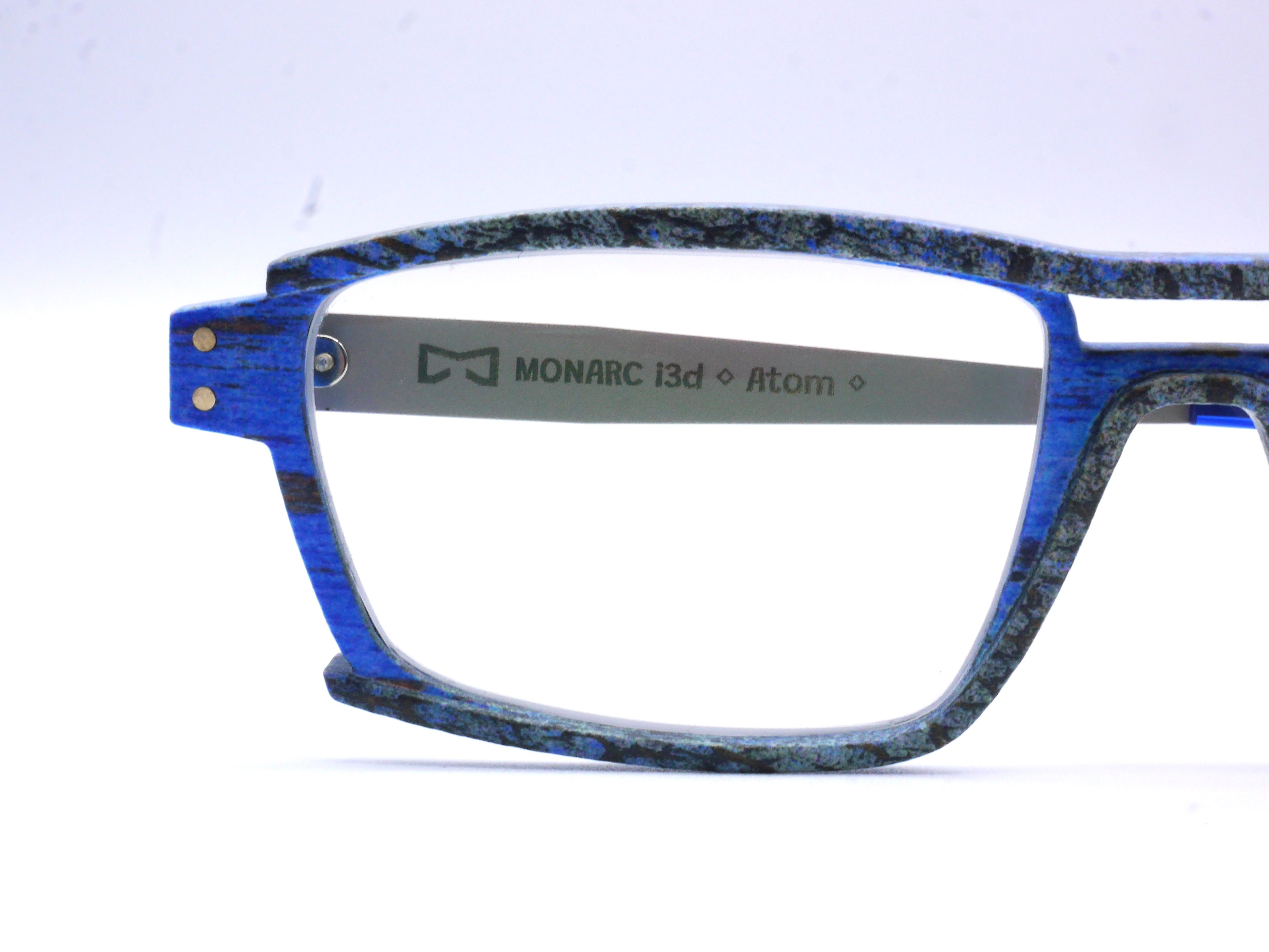 Monture Lithium Givré bleu / argent - Lunettes Impression 3D Couleur 14g