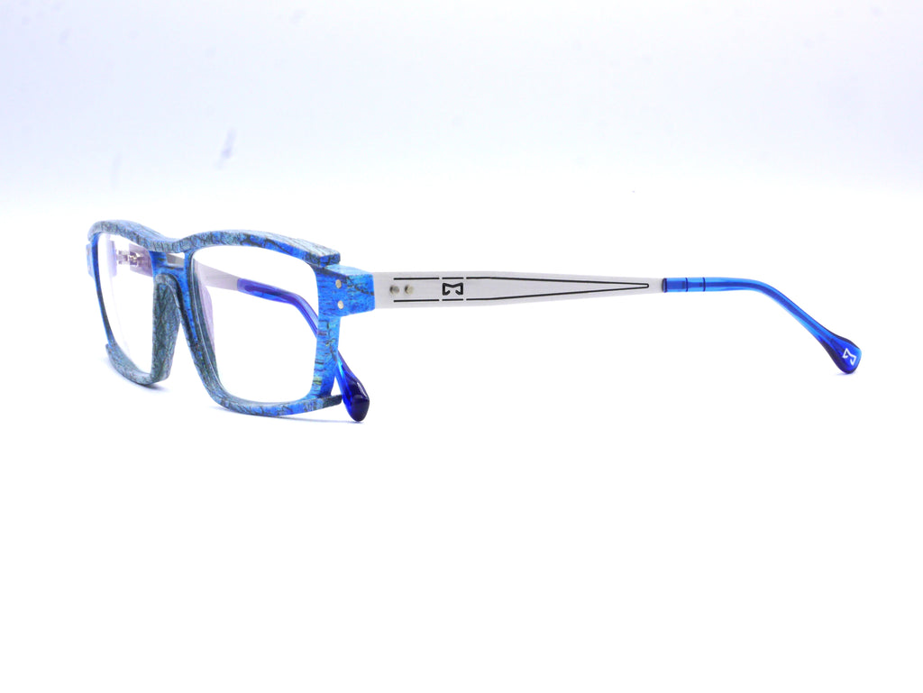 Monture Lithium Givré bleu / argent - Lunettes Impression 3D Couleur 14g