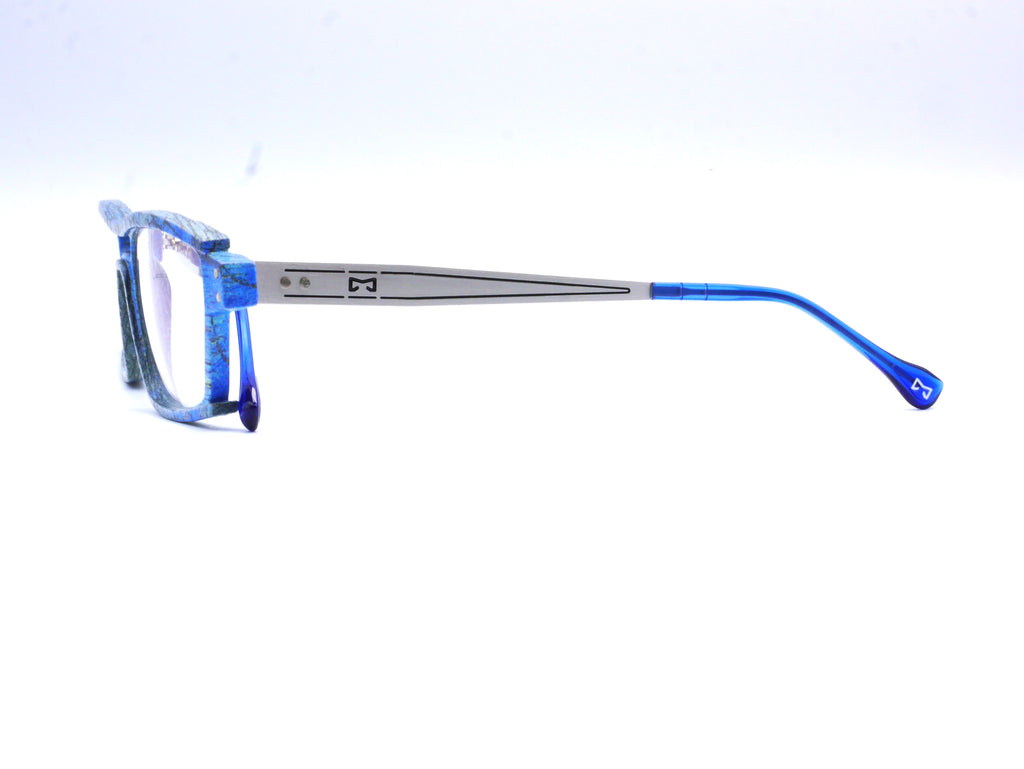 Monture Lithium Givré bleu / argent - Lunettes Impression 3D Couleur 14g