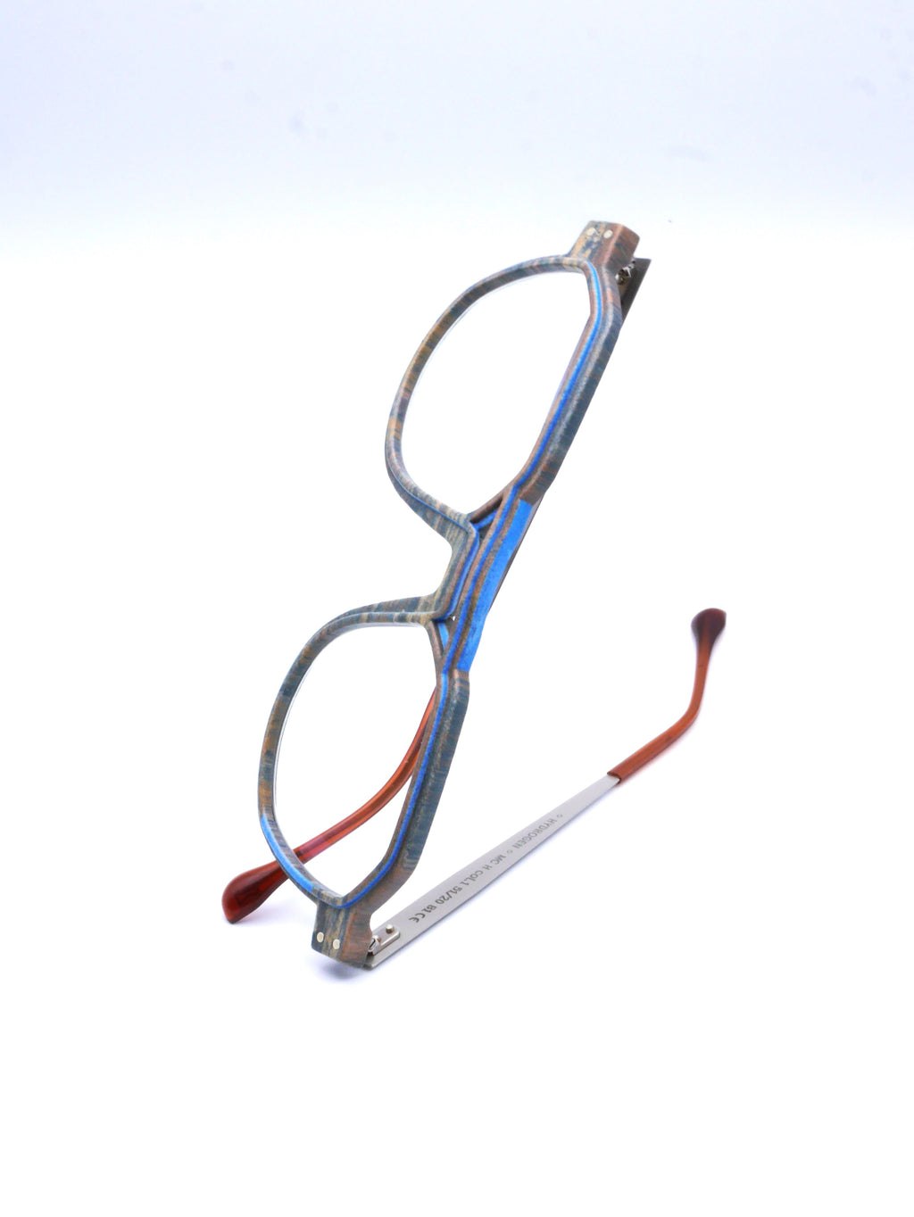 Monture Hydrogen Carrelet marron / bleu clair — Lunettes Impression 3D Couleur 12g