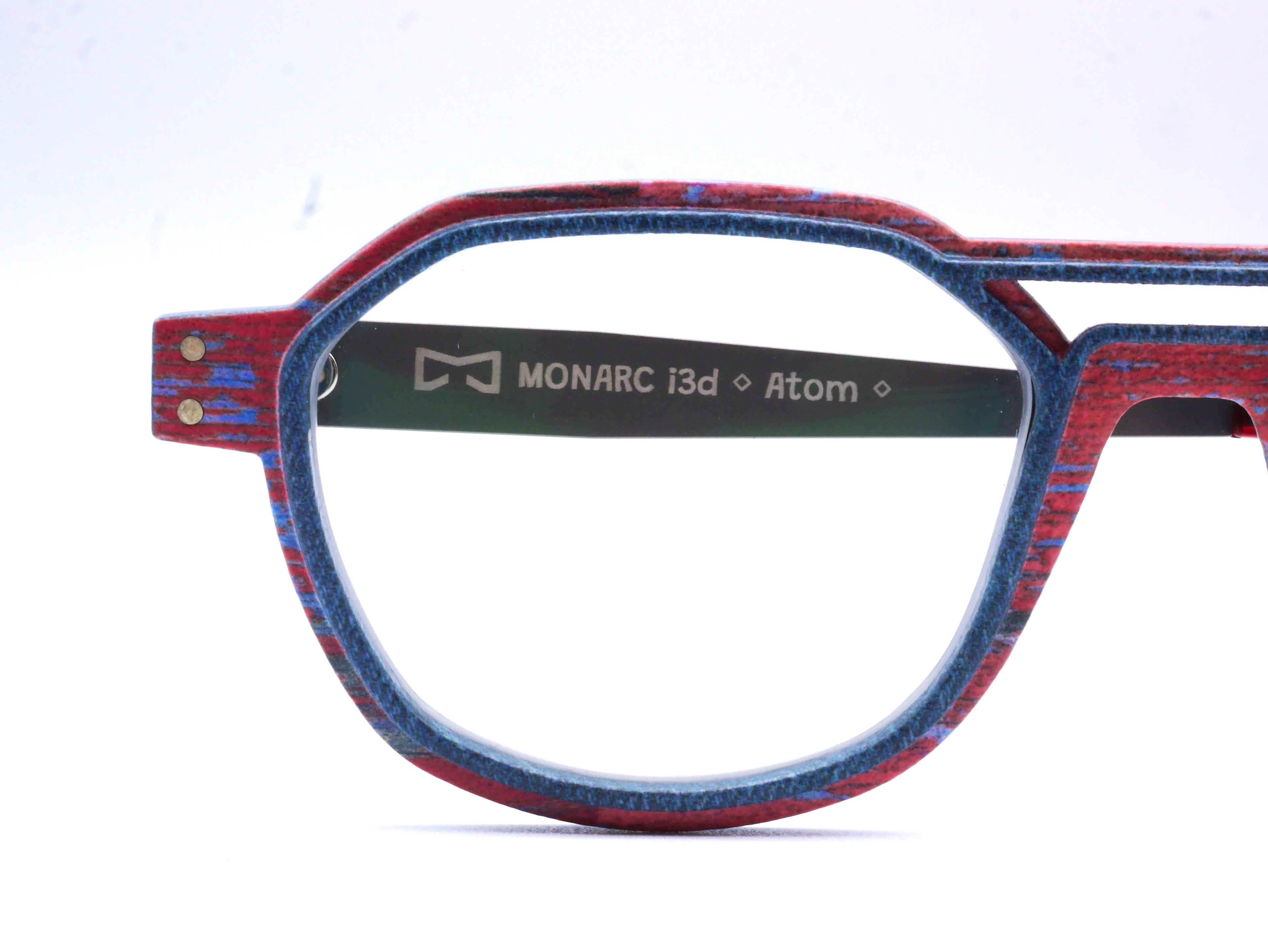 Monture Hydrogen Oléron rouge / bleu jean — Lunettes Impression 3D Couleur 12g