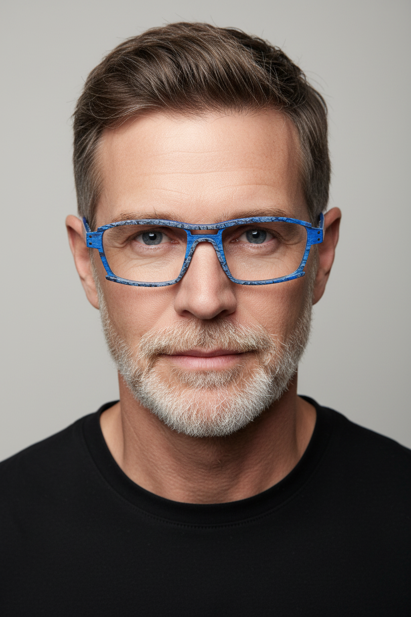 Monture Lithium Givré bleu / argent — Lunettes Impression 3D Couleur 14g
